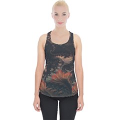 Fractal Digital Art Pattern Piece Up Tank Top by Grandong