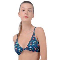 Fish Sea Animals Pattern Knot Up Bikini Top by Ndabl3x