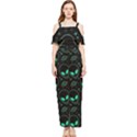 Alien Green Black Pattern Draped Sleeveless Chiffon Jumpsuit View1