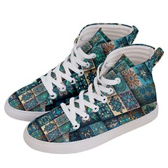 Texture, Pattern, Abstract, Colorful, Digital Art Women s Hi-top Skate Sneakers by nateshop