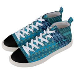 Aztec, Batik Men s Mid-top Canvas Sneakers by nateshop