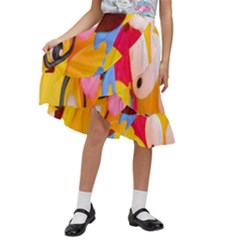 Emojis, Emoji, Hd Phone Wallpaper Kids  Ruffle Flared Wrap Midi Skirt by nateshop