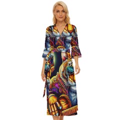 Tiger Rockingstar Midsummer Wrap Dress by Sparkle