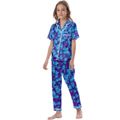 Flowers And Bloom In Perfect Lovely Harmony Kids  Satin Short Sleeve Pajamas Set by pepitasart