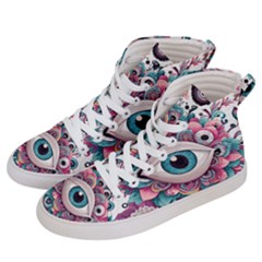 Eyes Pattern Women s Hi-top Skate Sneakers by Valentinaart