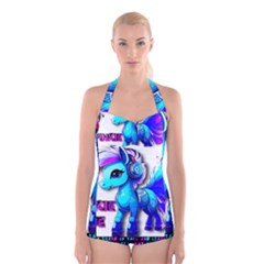 Pinkie Pie  Boyleg Halter Swimsuit  by Internationalstore