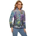 Abstract Blossoms  Women s Puffer Bubble Jacket Coat View3