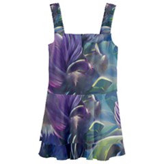 Abstract Blossoms  Kids  Layered Skirt Swimsuit by Internationalstore