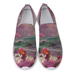 Abstract Flowers  Women s Slip On Sneakers by Internationalstore