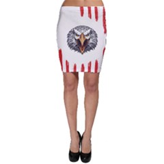 Usa Soccer T- Shirt U S A Patriotic American Flag Soccer Ball Football T- Shirt (1) Bodycon Skirt by ZUXUMI