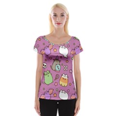 Pusheen Cat Cap Sleeve Top by Pakjumat