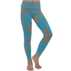 Animal Print Pattern Kids  Lightweight Velour Classic Yoga Leggings by Pakjumat