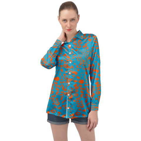 Animal Print Pattern Long Sleeve Satin Shirt by Pakjumat