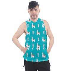 Lama Alpaca Animal Pattern Design Men s Sleeveless Hoodie by Pakjumat