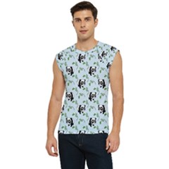 Animal Panda Bamboo Seamless Pattern Men s Raglan Cap Sleeve T-shirt by Pakjumat