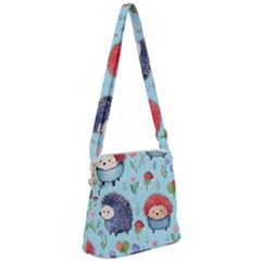 Hedgehogs Animal Zipper Messenger Bag by Pakjumat