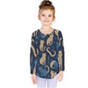 Cat Pattern Animal Kids  Long Sleeve T-Shirt View1