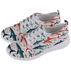 Fish Shark Animal Pattern Men s Lightweight Sports Shoes by Pakjumat