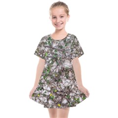 Climbing Plant At Outdoor Wall Kids  Smock Dress by dflcprintsclothing