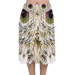 Owl T-shirtowl Gold Edition T-shirt Velvet Flared Midi Skirt by EnriqueJohnson