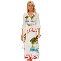 Fishing T- Shirt Fishing Christmas T- Shirt Midsummer Wrap Dress by ZUXUMI