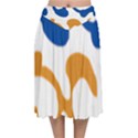 Abstract Swirl Gold And Blue Pattern T- Shirt Abstract Swirl Gold And Blue Pattern T- Shirt Velvet Flared Midi Skirt View1