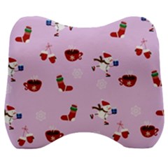 Christmas Xmas Background Design Pattern Velour Head Support Cushion by uniart180623