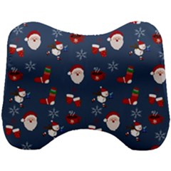 Christmas Background Design Pattern Head Support Cushion by uniart180623