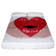 Lips -16 Fitted Sheet (queen Size) by SychEva