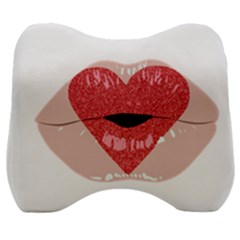 Lips -16 Velour Head Support Cushion by SychEva