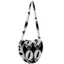 Black And White Deadhead Grateful Dead Steal Your Face Pattern Heart Shoulder Bag View2