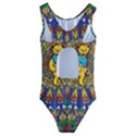 Grateful Dead Pattern Kids  Cut-Out Back One Piece Swimsuit View2