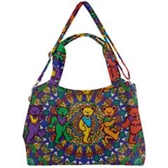 Grateful Dead Pattern Double Compartment Shoulder Bag by Sarkoni