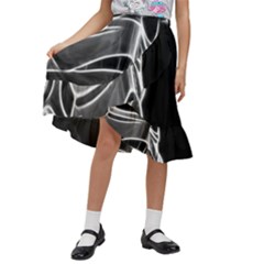 Stormtroopers Sci Fi Mask Kids  Ruffle Flared Wrap Midi Skirt by uniart180623