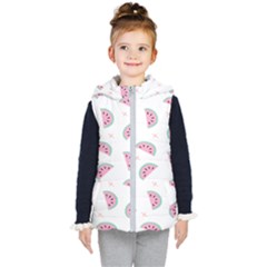 Watermelon Wallpapers  Creative Illustration And Patterns Kids  Hooded Puffer Vest by Ket1n9