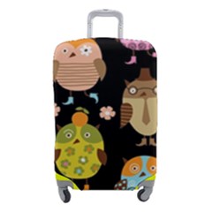 Cute Owls Pattern Luggage Cover (small) by Ket1n9