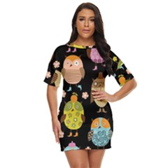 Cute Owls Pattern Just Threw It On Dress by Ket1n9