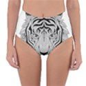 Tiger Head Reversible High-Waist Bikini Bottoms View1