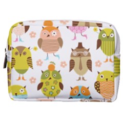 Cute Owls Pattern Make Up Pouch (medium) by Ket1n9