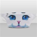 Cute White Cat Blue Eyes Face Waist Bag  View1