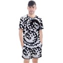 Ying Yang Tattoo Men s Mesh T-Shirt and Shorts Set View1