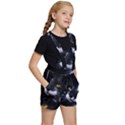 Face Black Cat Kids  Short Overalls View3