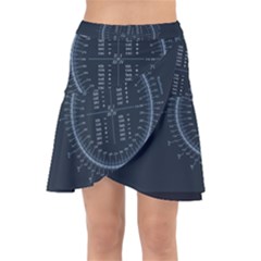 Minimalistic Knowledge Mathematics Trigonometry Wrap Front Skirt by Ket1n9