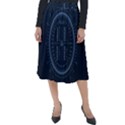 Minimalistic Knowledge Mathematics Trigonometry Classic Velour Midi Skirt  View1