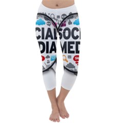 Social Media Computer Internet Typography Text Poster Capri Winter Leggings  by Ket1n9