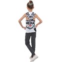 Social Media Computer Internet Typography Text Poster Kids  Sleeveless Hoodie View2