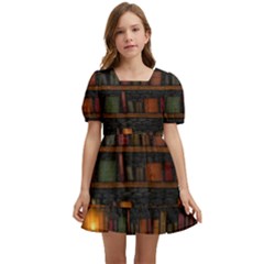 Books Library Kids  Short Sleeve Dolly Dress by Ket1n9