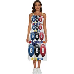 Racked Billiard Pool Balls Sleeveless Shoulder Straps Boho Dress by Ket1n9