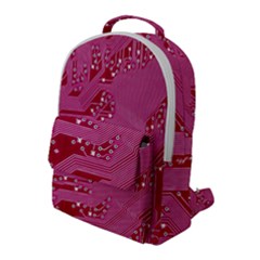 Pink Circuit Pattern Flap Pocket Backpack (large) by Ket1n9