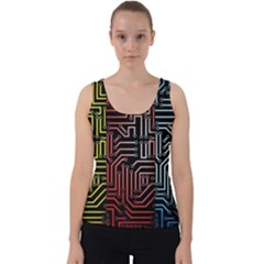 Circuit Board Seamless Patterns Set Velvet Tank Top by Ket1n9